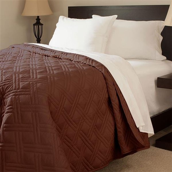 Bedford Homes Bedford Homes 66A-25832 Solid Color Bed Quilt - Twin Size - Chocolate 66A-25832
